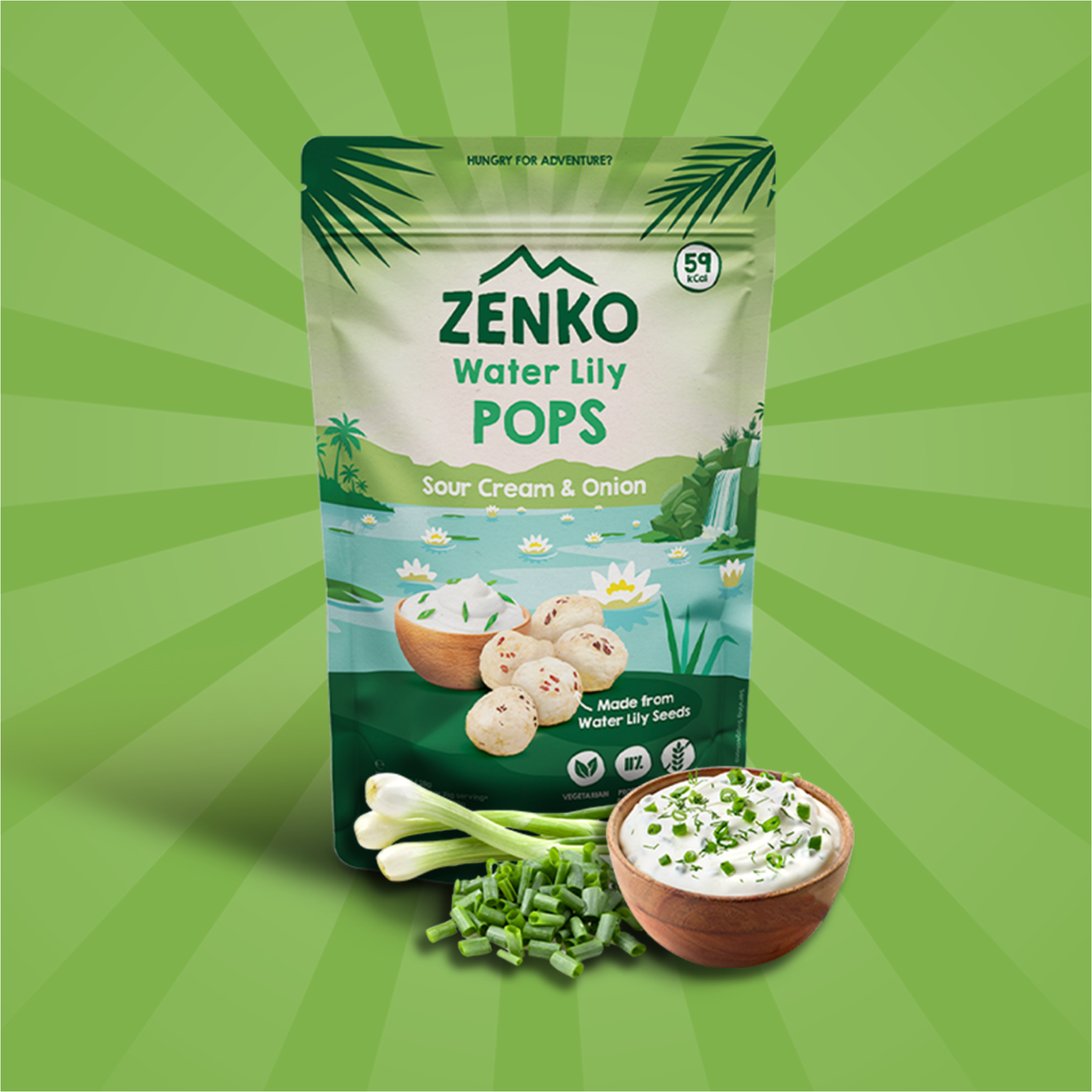 Cream & Onion Water Lily Pops – Savory Snack | ZENKO – ZENKO